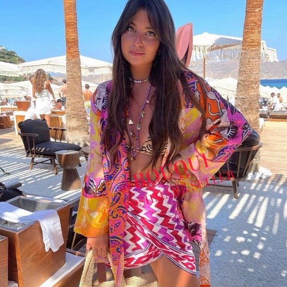 BLOGGERS FAV ZARA FLORAL PRINTED BELTED KIMONO JACKET - Picture 9 of 9